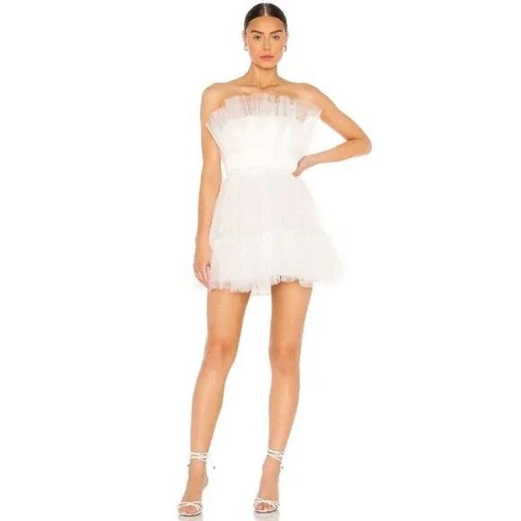 Katie May Ellle Mini Dress Ivory Large - Picture 1 of 11